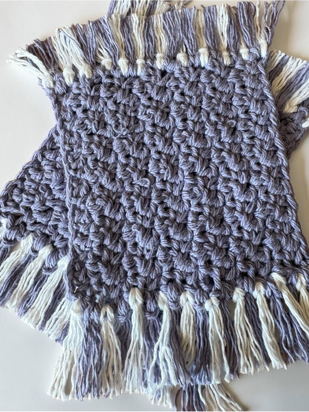 Handmade Crocheted Mug Rugs set of 2 100% Cotton